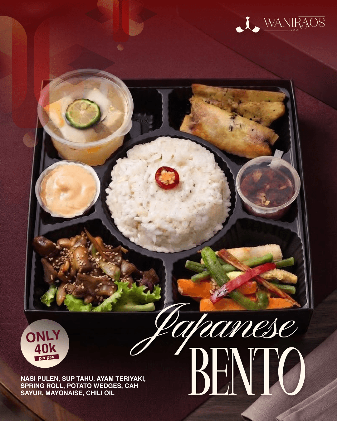 Waniraos Japanese bento promotional post